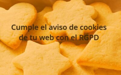 Adaptar el aviso de cookies al RGPD